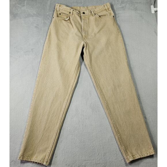 Vintage Levis 550 Orange Tab Jeans Mens 35x32* Relaxed Fit Tapered 90s USA Tan - Picture 1 of 16